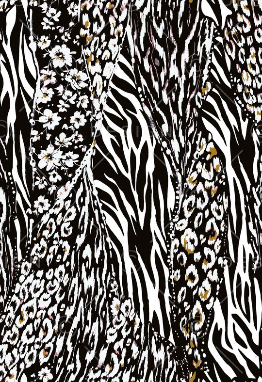 几何花卉印花华亿平台图片