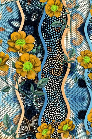 抽象印花华亿平台图片