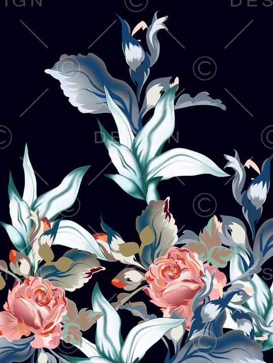 热带华亿平台印花华亿平台图片