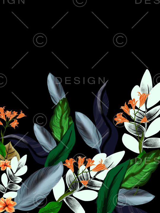 胸前独幅印花华亿平台图片