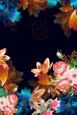 胸前独幅印花华亿平台图片