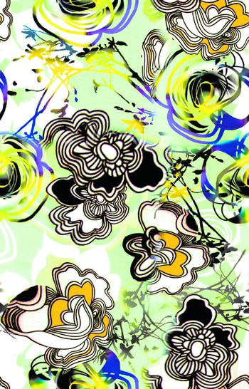 复古印花华亿平台图片