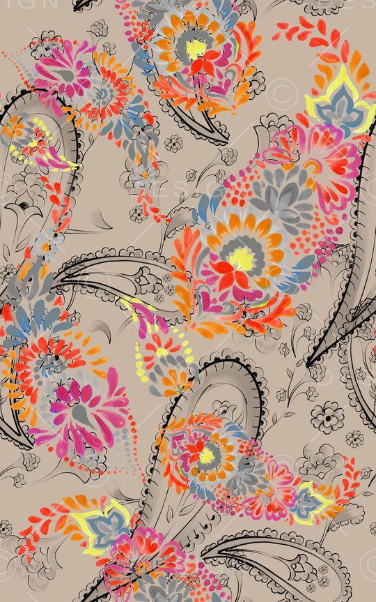 佩斯利印花华亿平台图片