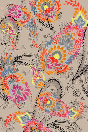 佩斯利印花华亿平台图片