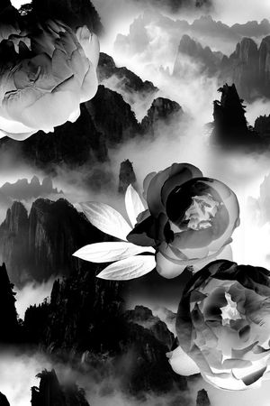 牡丹印花华亿平台图片