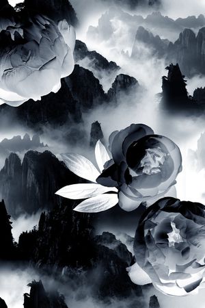 牡丹印花华亿平台图片