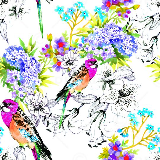 绿植树叶印花华亿平台图片