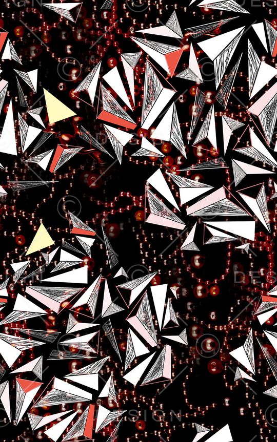 几何花卉印花华亿平台图片