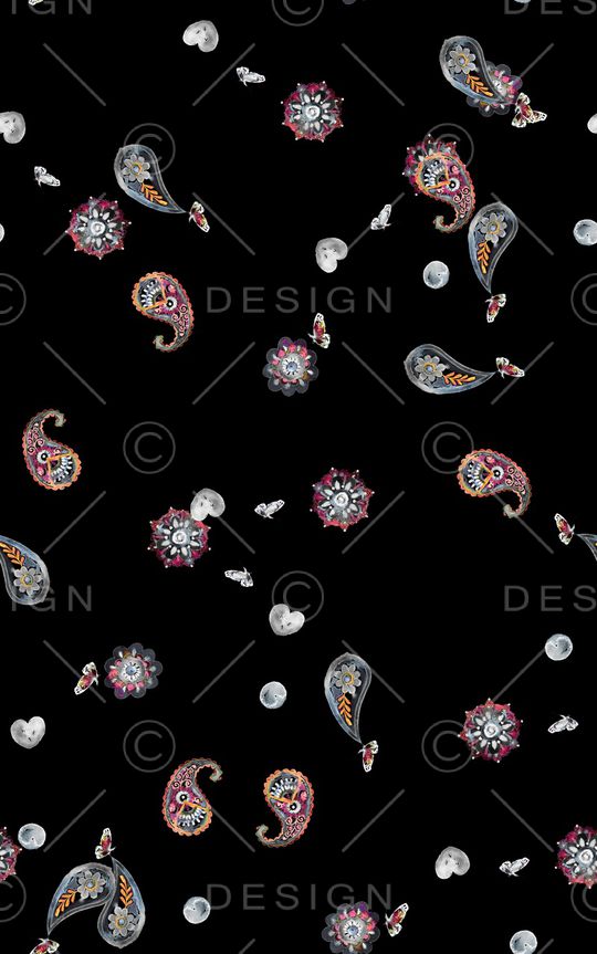 佩斯利印花华亿平台图片