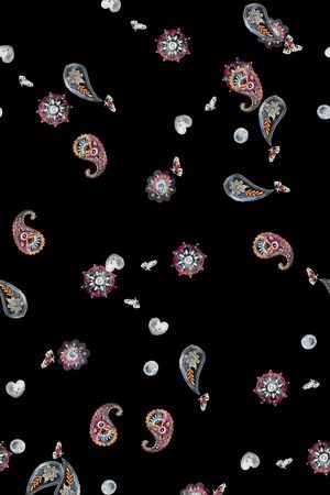 佩斯利印花华亿平台图片