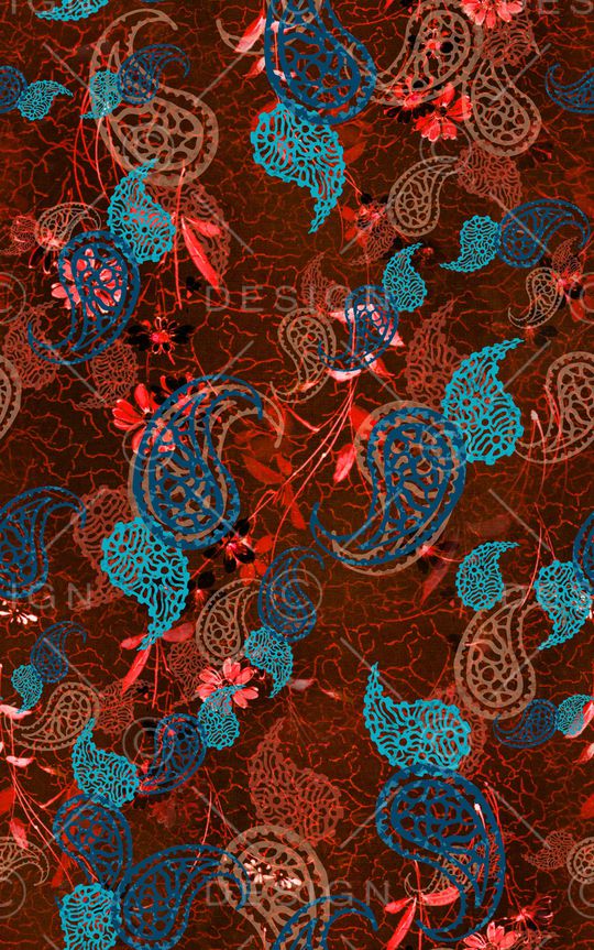 佩斯利印花华亿平台图片