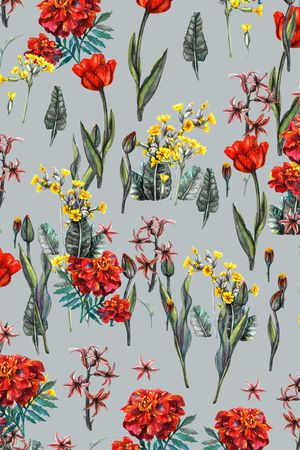 花卉印花华亿平台图片