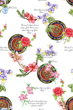 春夏华亿平台印花华亿平台图片