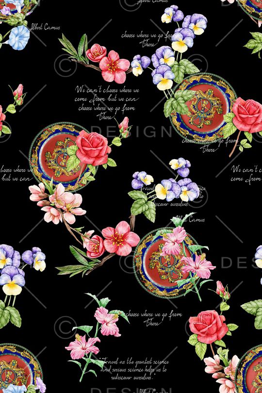 春夏华亿平台印花华亿平台图片