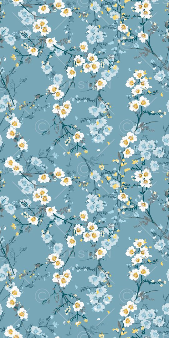 清爽底花卉印花华亿平台图片