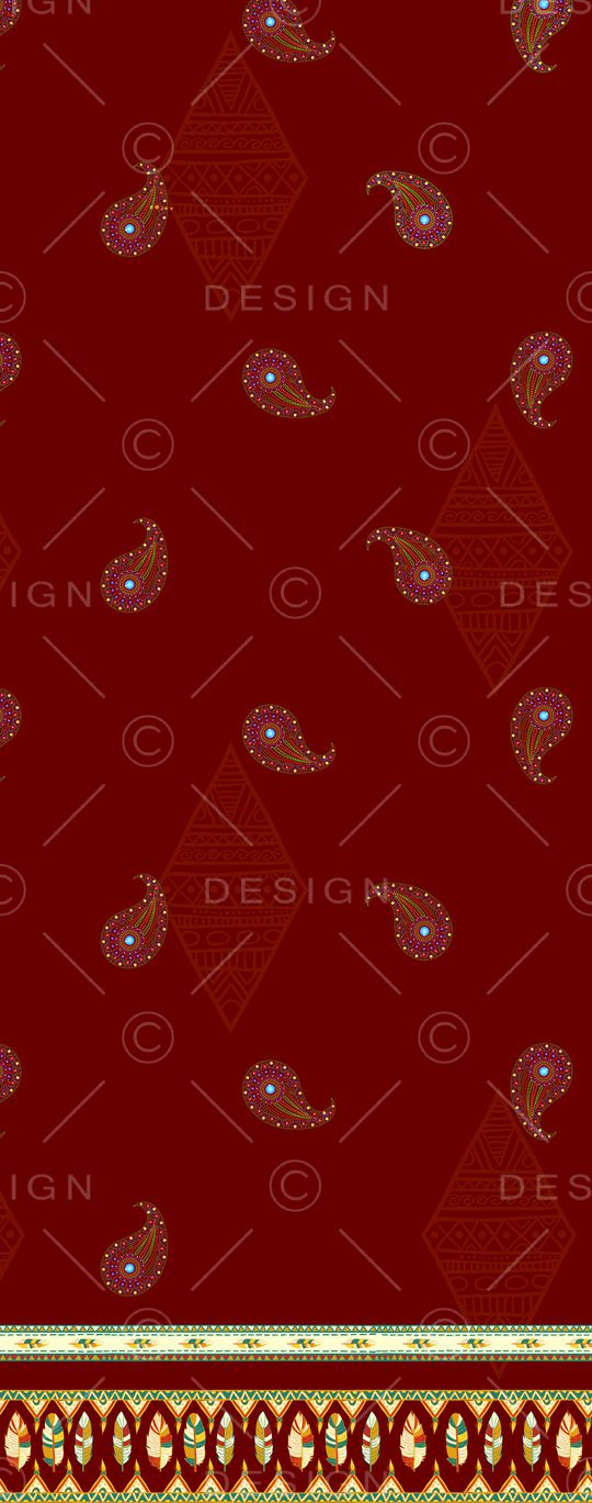 佩斯利印花华亿平台图片