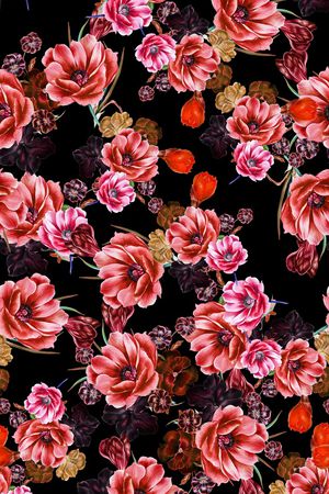 花卉印花华亿平台图片