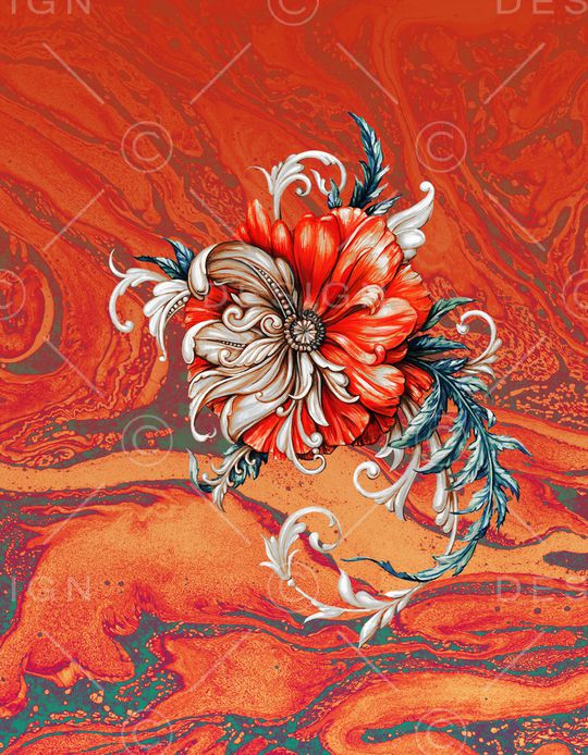 定位花印花华亿平台图片