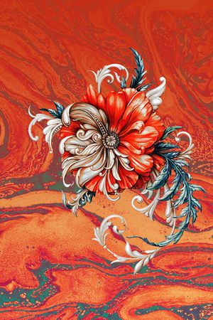 定位花印花华亿平台图片