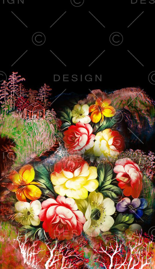 定位花印花华亿平台图片