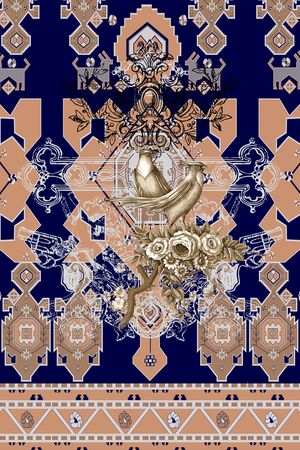 复古印花华亿平台图片