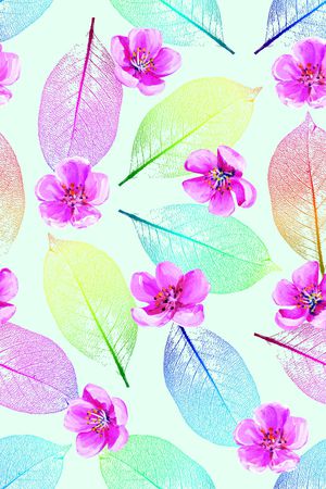 清爽底花卉印花华亿平台图片