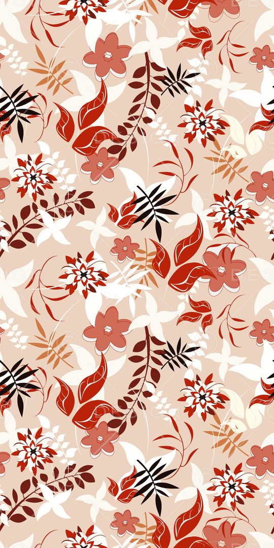 清爽底花卉印花华亿平台图片