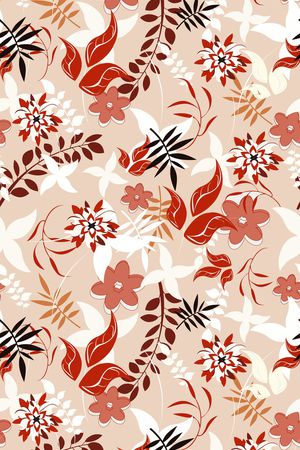 清爽底花卉印花华亿平台图片