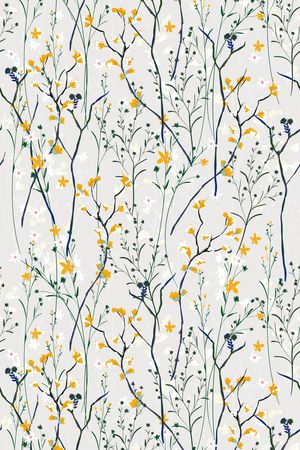 清爽底花卉印花华亿平台图片