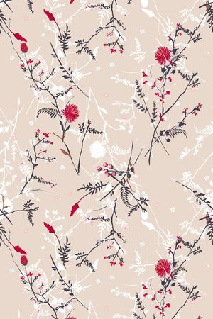 清爽底花卉印花华亿平台图片