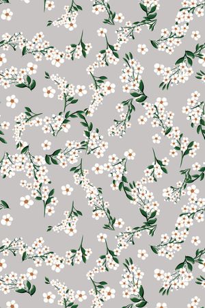 清爽底花卉印花华亿平台图片