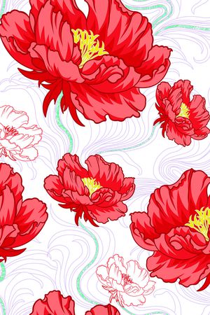 几何花卉印花华亿平台图片