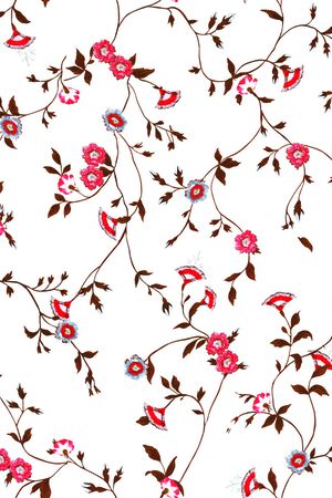 清爽底花卉印花华亿平台图片