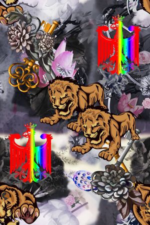 人物印花华亿平台图片