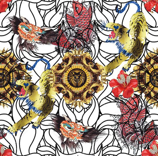 人物印花华亿平台图片