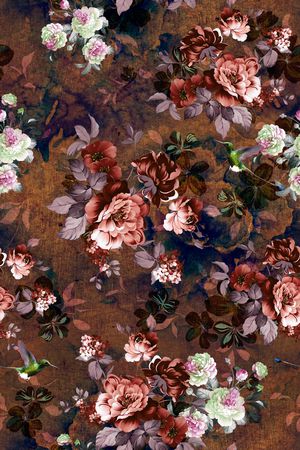 牡丹印花华亿平台图片