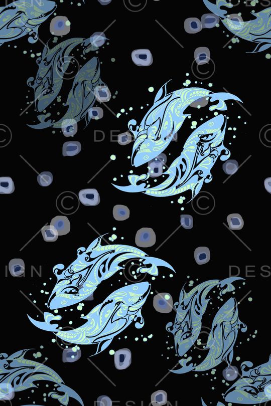 鱼儿自在飘印花华亿平台图片