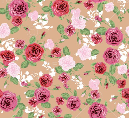 清爽底花卉印花华亿平台图片