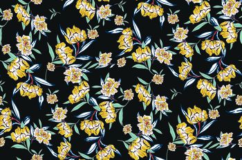 清爽底花卉印花华亿平台图片