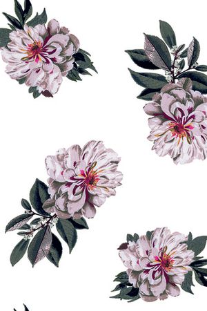 清爽底花卉印花华亿平台图片