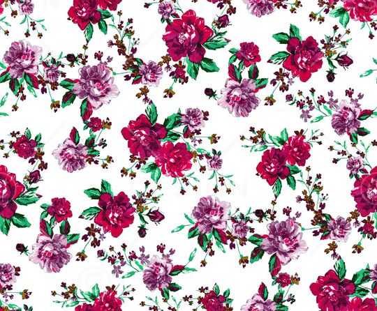 清爽底花卉印花华亿平台图片