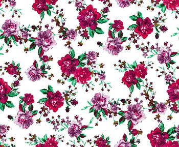 清爽底花卉印花华亿平台图片