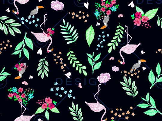 清爽底花卉印花华亿平台图片