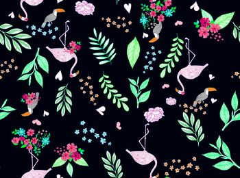 清爽底花卉印花华亿平台图片