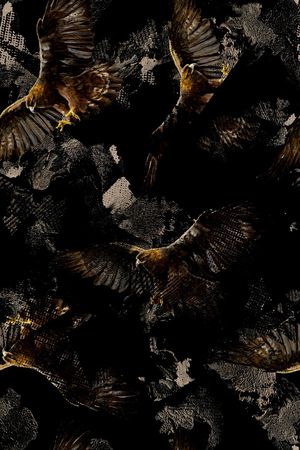 老鹰印花华亿平台图片