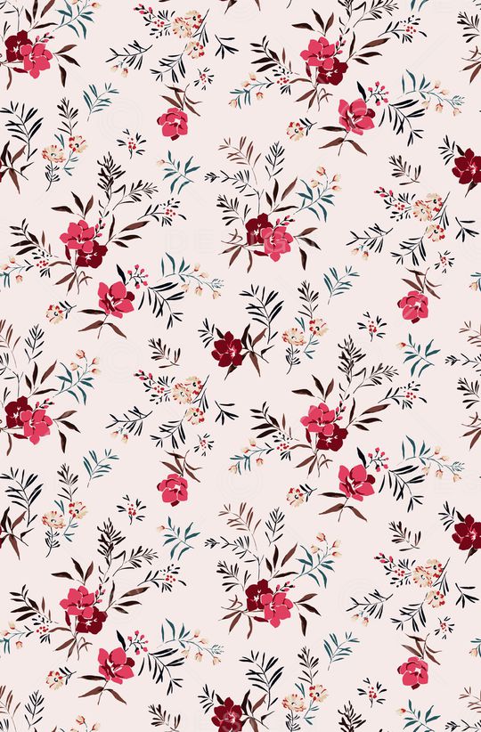 清爽底花卉印花华亿平台图片