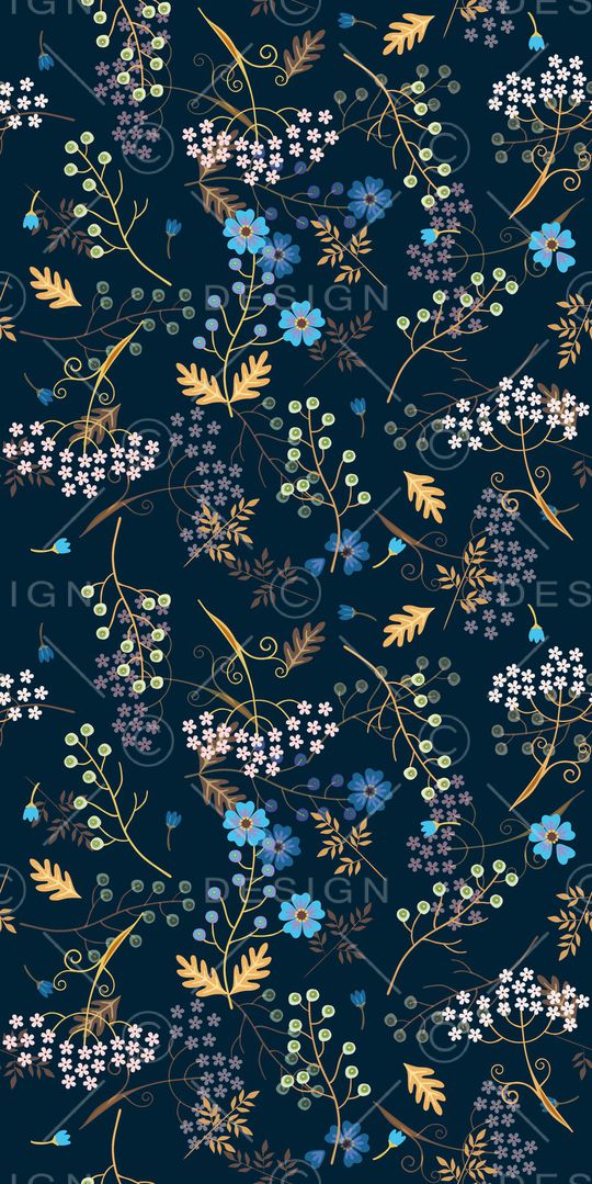 黑底花卉印花华亿平台图片