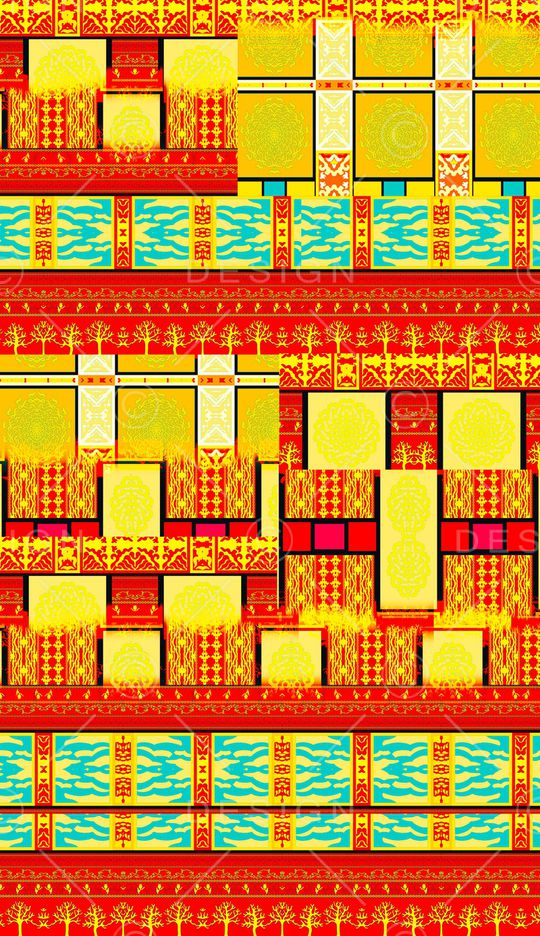 复古印花华亿平台图片