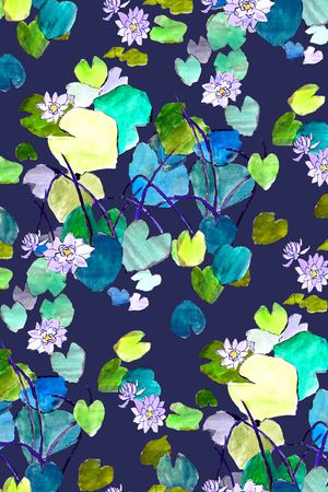 荷花印花华亿平台图片