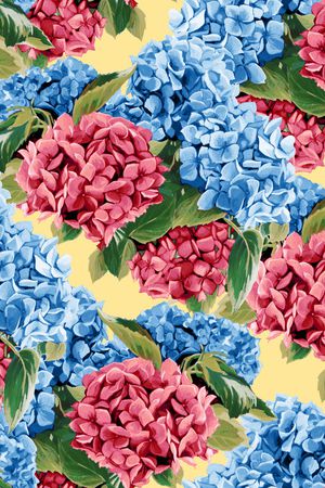 绣球花印花华亿平台图片